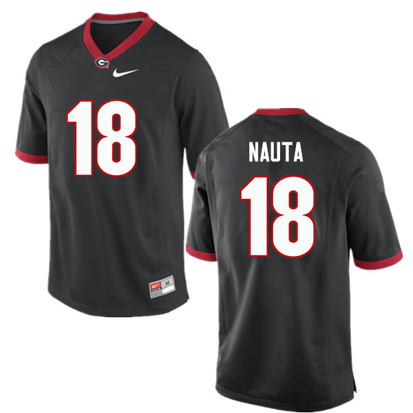 Men Georgia Bulldogs #18 Isaac Nauta College Football Jerseys-Black - Click Image to Close